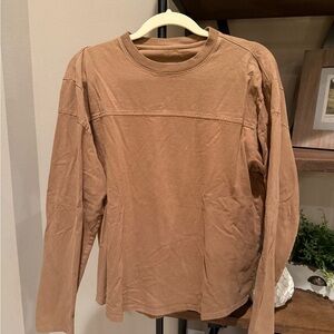 Everlane Brown Crew Neck Top